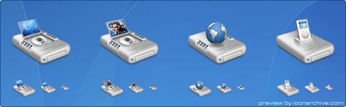 Layered Drives Icons