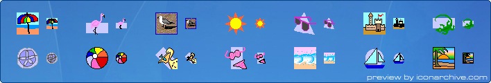 Florida Vacation Icons