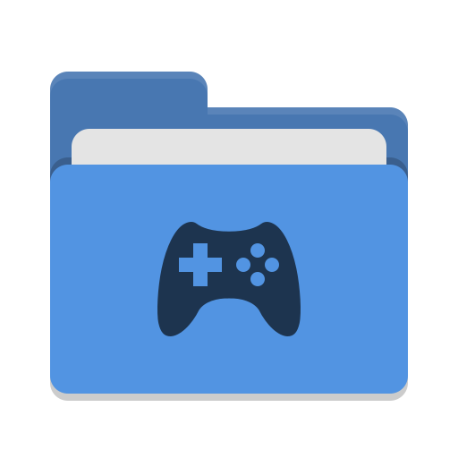 Folder blue games Icon | Papirus Places Iconpack | Papirus Dev Team