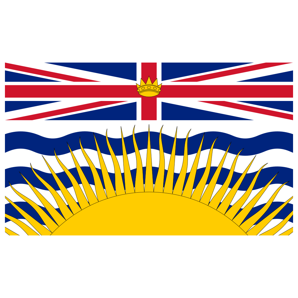 CA BC British Columbia Flag Icon | Public Domain World Flags Iconpack |  Wikipedia Authors