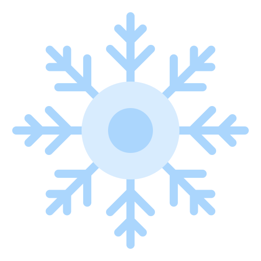 Snowflake Round Icon | Winter Flat Iconpack | Onkz Creative