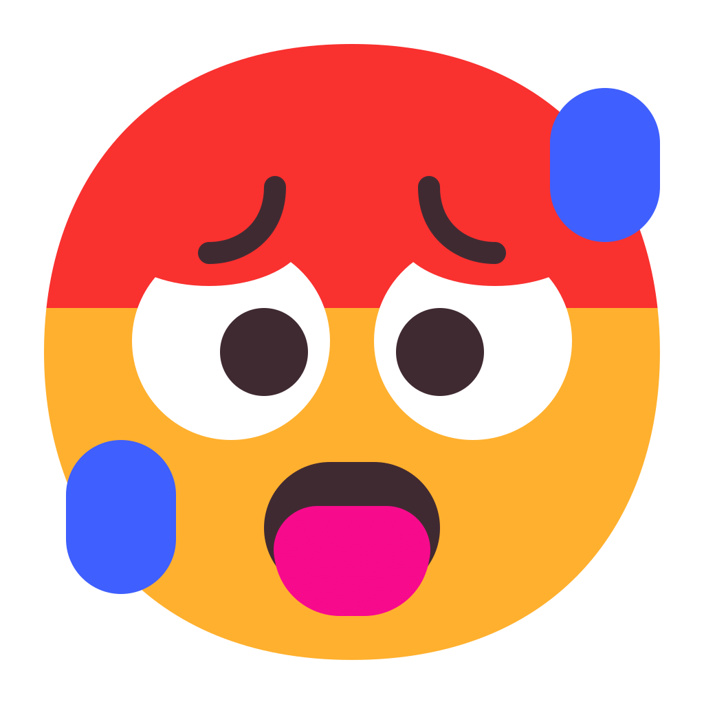 Hot Face Flat Icon | FluentUI Emoji Flat Iconpack | Microsoft