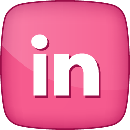 Active Linkedin Icon Pink Girly Social Iconset Designbolts