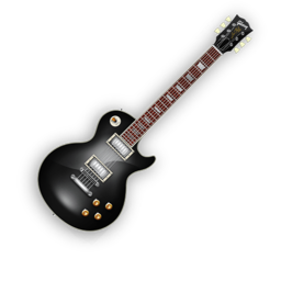 BlackBeauty Guitar Icon | Les Paul Electric Guitar Iconpack | Wackypixel
